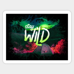 stay wild - campfire mountains aesthetic Sticker